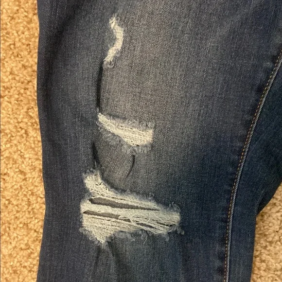 Old Navy Blue Skinny Jeans with Distressed Details - Picture 4 of 8